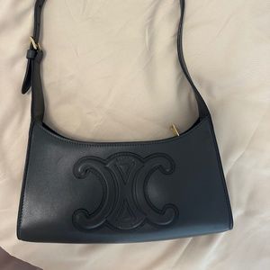 Smooth Calfskin Cuir Triomphe Shoulder Bag Dark Army